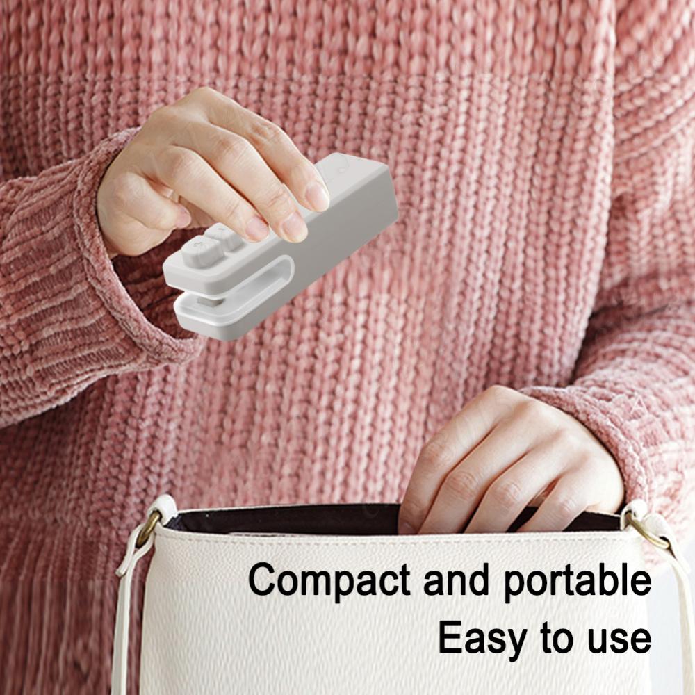 

2 in 1 Heat Sealer with Cutter USB Rechargeable Food Sealer Food Sealing Machine for Plastic Bags Food Storage Snacks Freshness белый