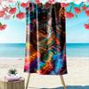 Colorful Cat Resting On Patterns Beach Towel Quick-drying for Travel Outdoor Sports Jogging Beach and Swimming