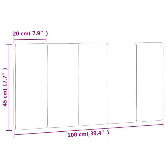 VidaXL Coussin de Tête de Lit, Oreiller de Tête de Lit avec Bandes Auto-agrippantes, Coussin Rembourré Chambre à Coucher, 374656