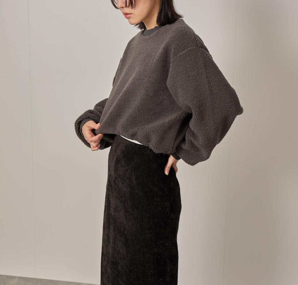 Nergy Cropped Boa Pullover In Black Women's (01)