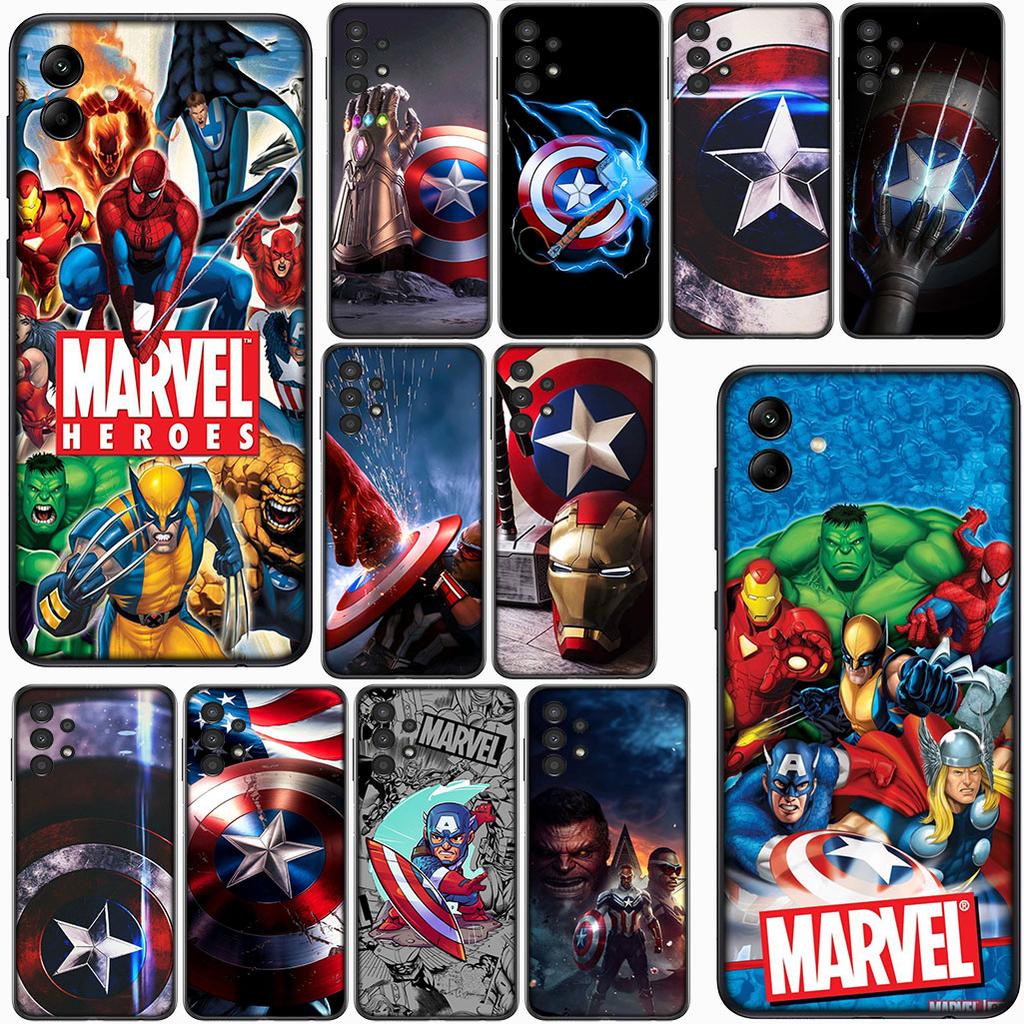 Cover for Samsung Galaxy S25 S24 S23 Fe Ultra Plus S7 Edge A05 A06 A16 A15 A35 Phone Case Captain America Marvel Shield
