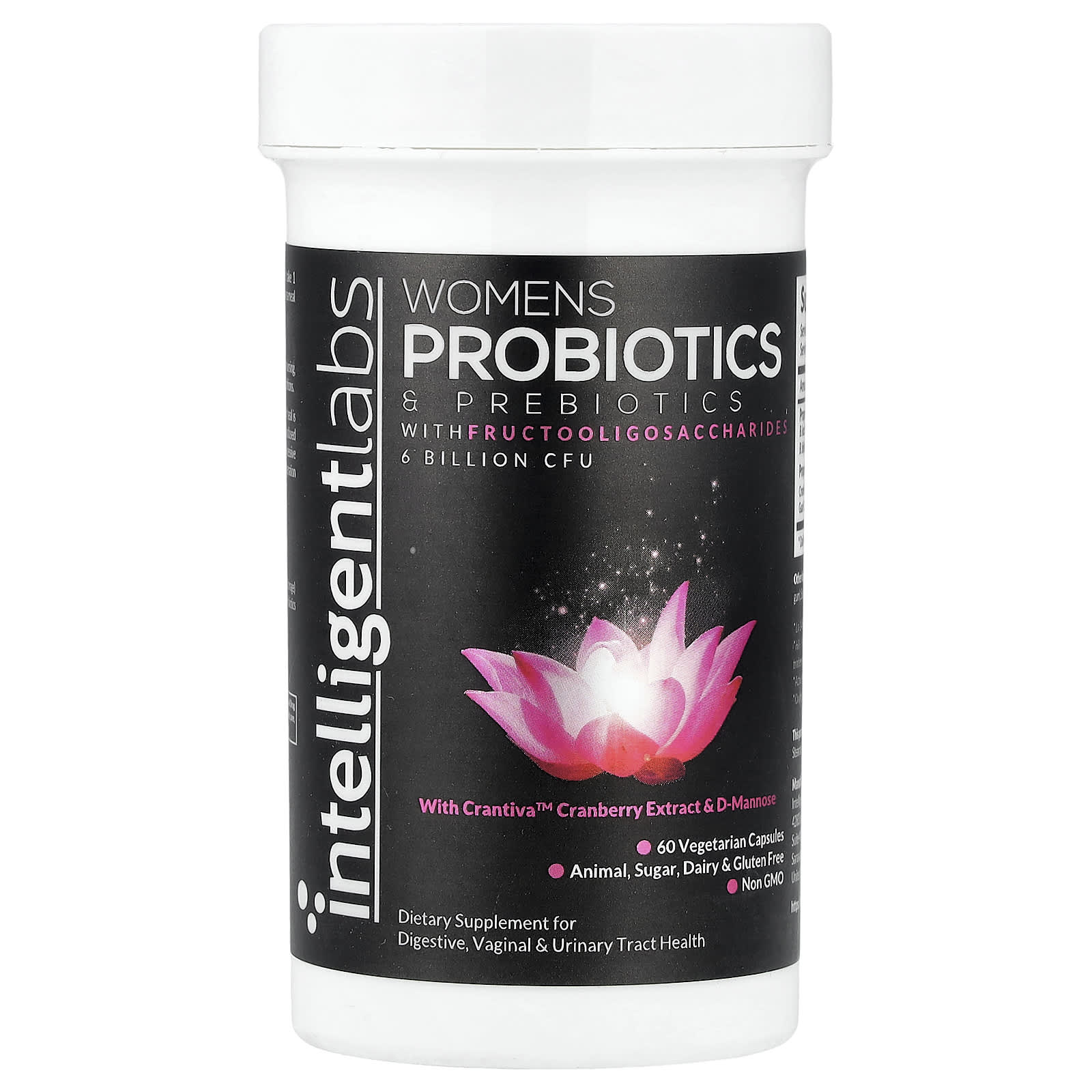 

Intelligent Labs, Women s Probiotic & Prebiotic with Fructooligosaccharides, 60 Veggie Capsules