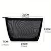 3 Pieces Mesh Cosmetic Bag Mesh Makeup Bags Zipper Pouch for Offices Travel Accessories 3 Sizes(Black)
