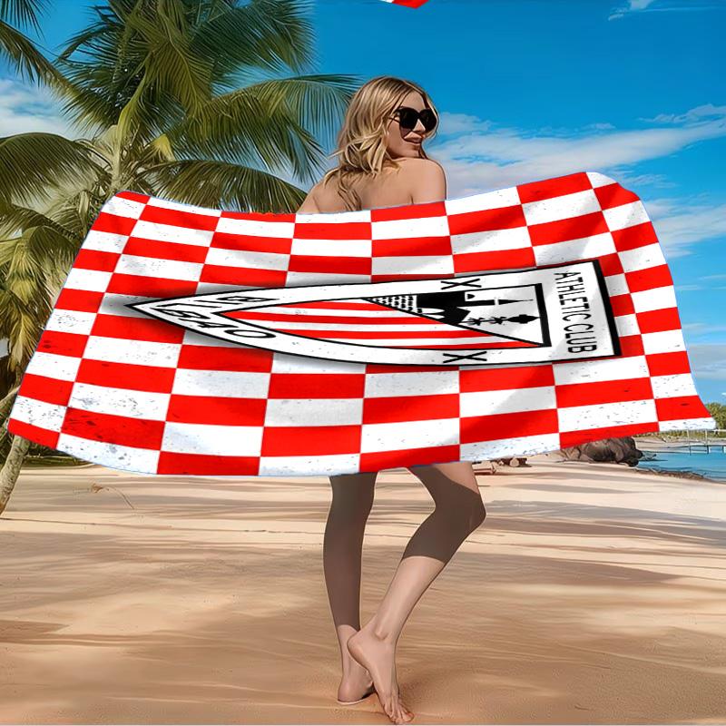 Athletic Club Bilbao Wappen Strandtuch Mikrofaser Strandtuch, Leicht und Schnelltrocknend, für Sommerreisen, Schwimmbad Fan Geburtstagsgeschenk