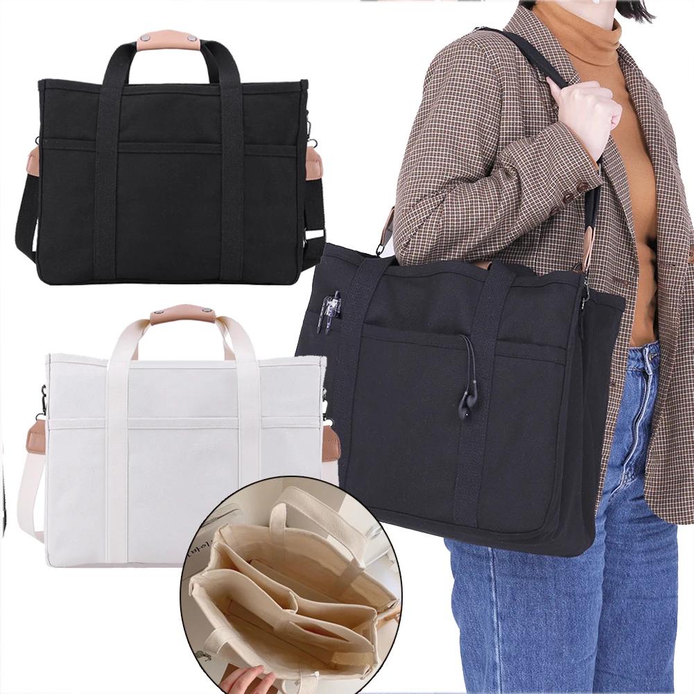 Women Versatile Shoulder Bag Soft Canvas Bag Shopping Bag With Adjustable Strap Tote Bag For Shopping Work Daily Use Tote Purse