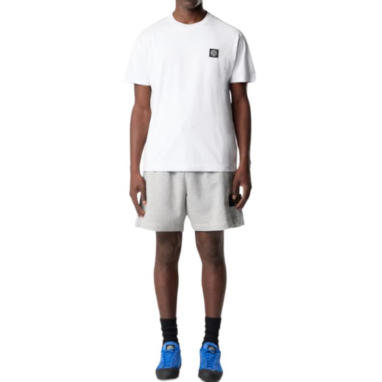 STONE ISLAND Slim Fit Crew Neck Short Sleeve T-Shirt Men Tops L1S152100027S0013-V0041
