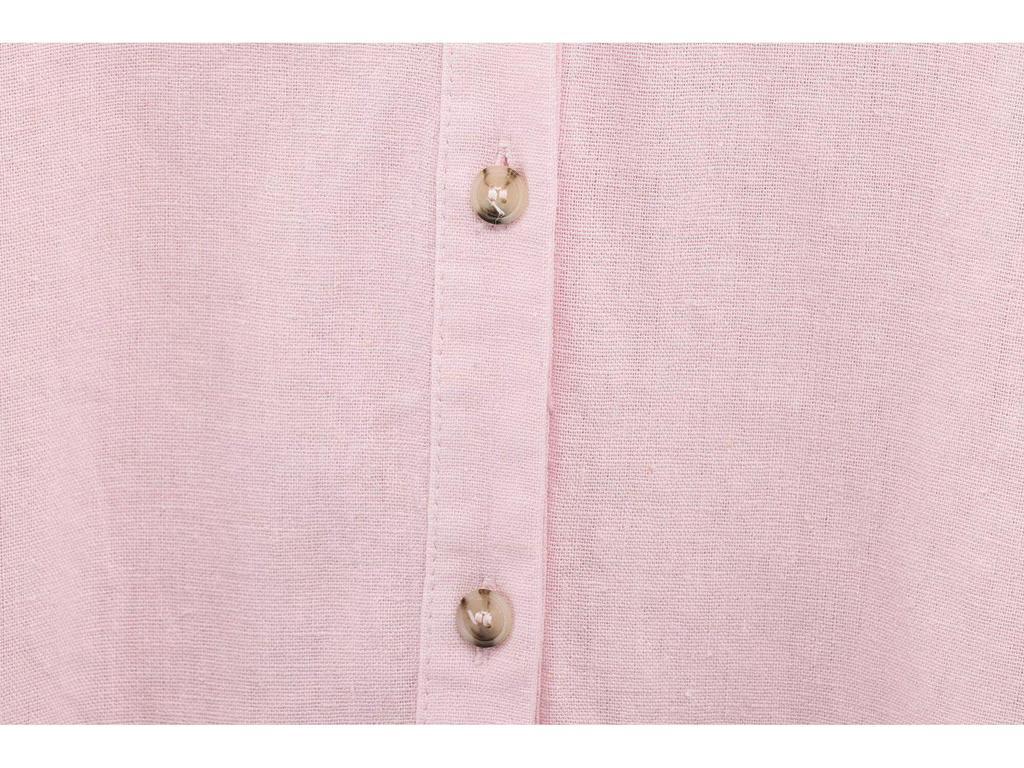 2025 Spring Women's European Fashion Linen Blend Wide Sleeve Shirt