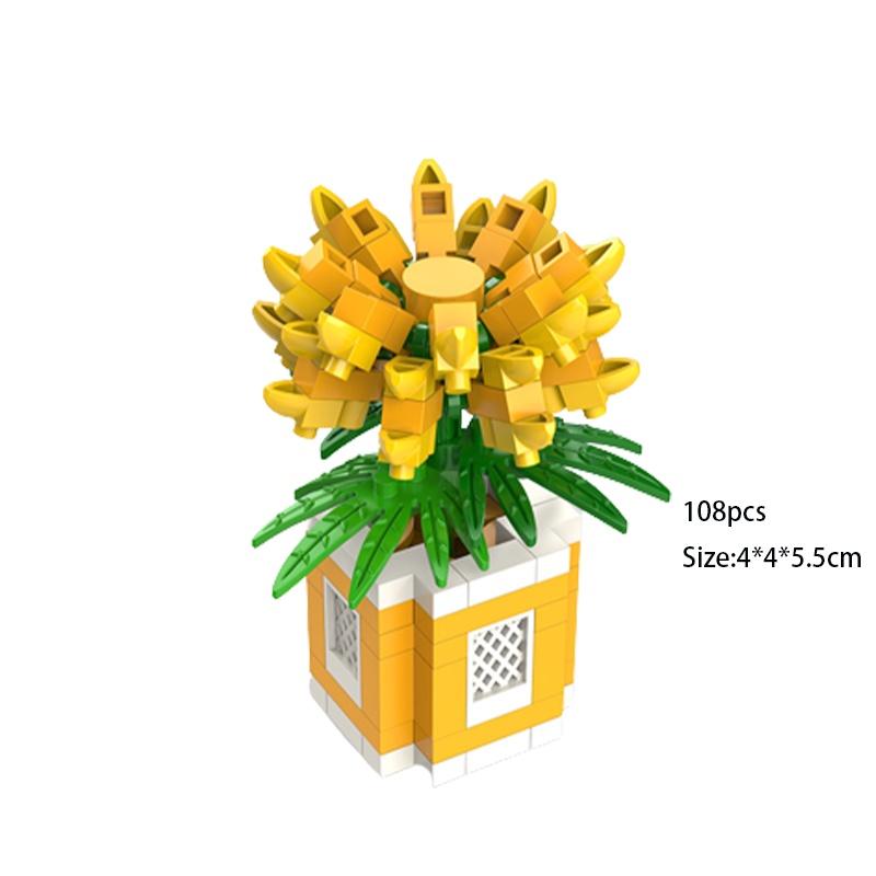 Rose Sunflower Daisy Building Blocks Model Toy Kids Gift – Decorate Surprise