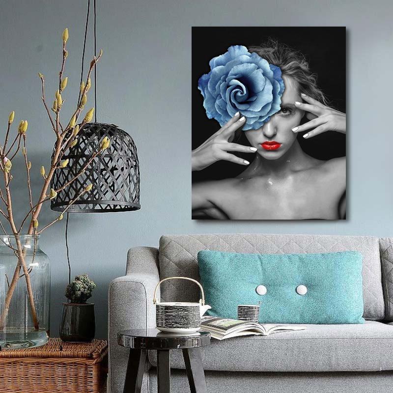 Modern Simple Beauty Living Room Decoration Painting Northern European Characters Porch Frameless Hanging Painting Core