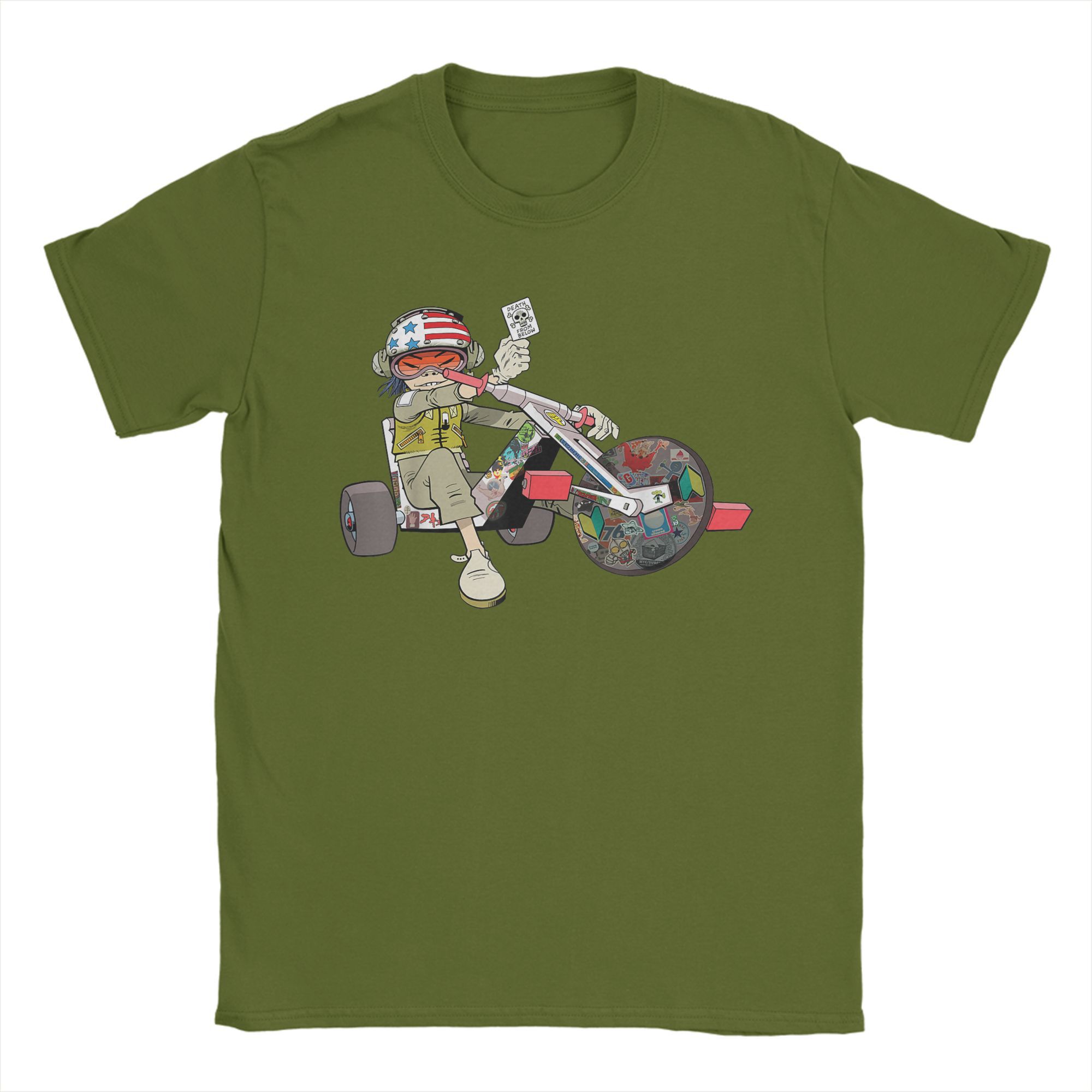 

Gorillaz Men s Noodles Trike T-Shirt Men Creative 100% Cotton Tees Round Collar Short Sleeve T Shirt Plus Size Tops 4XL