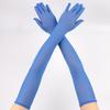 55CM Sexy Lace Thin Hollow Transparent Long Gloves Breathable Net Yarn Women Man Stage Performance Party Cosplay Elasticity
