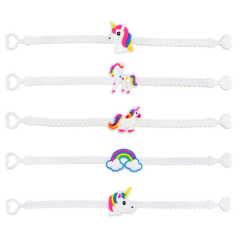 10Pcs Unicorn Party Bracelets Decoration Rubber Bangle Girl Unicorn Birthday Party Supplies Kids Christmas Gifts Toy Baby Shower