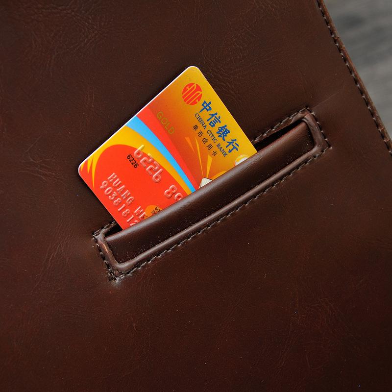 Men's One-shoulder Crossbody Bags Korean Retro Business Casual Car Stitching Waterproof Zipper Handbag