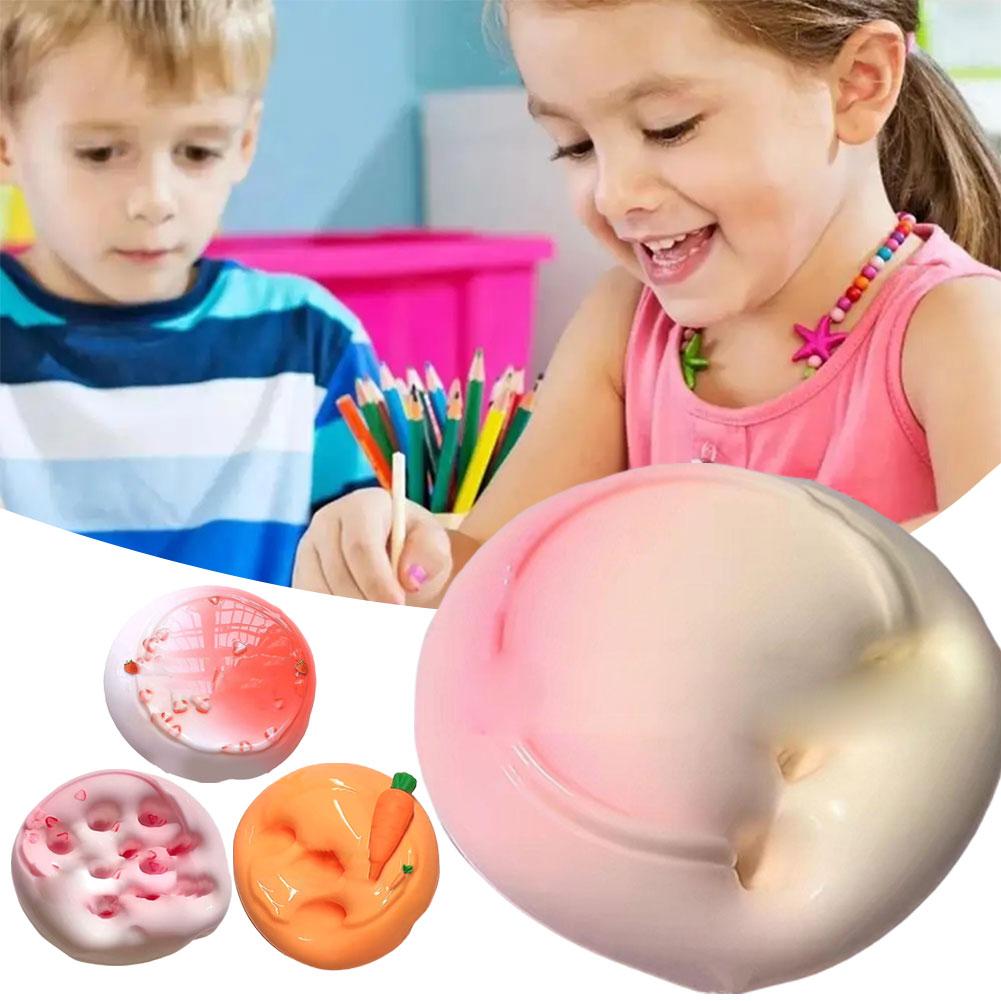 Crystal Slime Liquid Glass Bubble Putty Non-Newtonian Expands Bouncing Mud Stress Relief Fidget Toy Party Favors Gifts