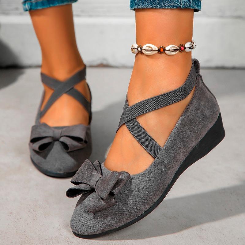 Fashion Women's Shoes 2024 Elastic Band Women's High Heels Fashion Butterfly-knot Casual Pumps Women New Plus Size Wedge Shoes for Women