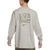 Nike Letter Logo Print Round Neck Long Sleeve T-Shirt Men Tops Milk-Tea FN7095-072