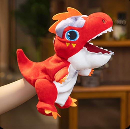 

Ручная плюшевая кукла Тираннозавр, мягкая игрушка, мультяшная кукла, милый подарок для детей красный