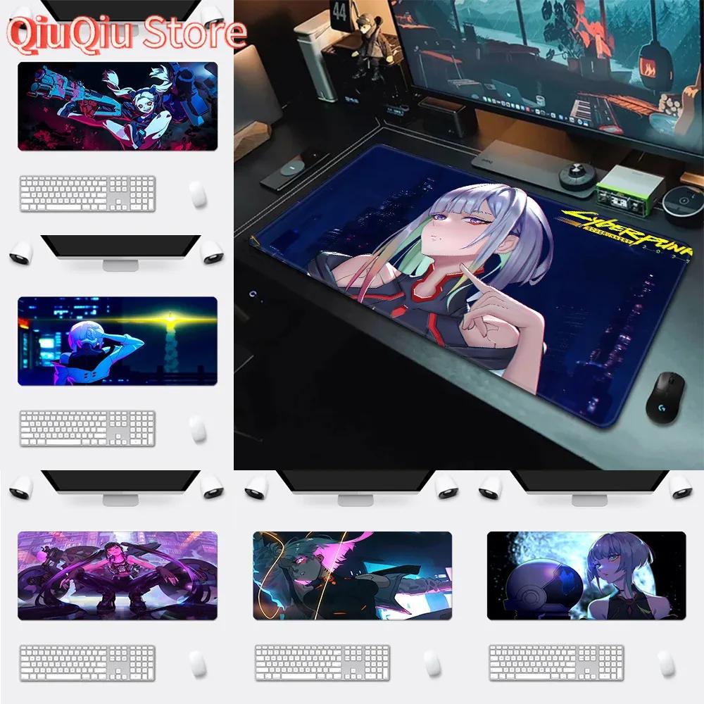 Cyberpunk Anime Edgerunners Mousepad HD Printing Computer Gamers Locking Edge Nonslip Mouse Pad XXLxcm Keyboard PC Desk Pad