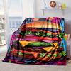 Golden French Fries Background Blanket Flannel Blanket for Bed, Sofa, Camping, Hiking, Picnic Essentials, Gift for Family Fan Gifts