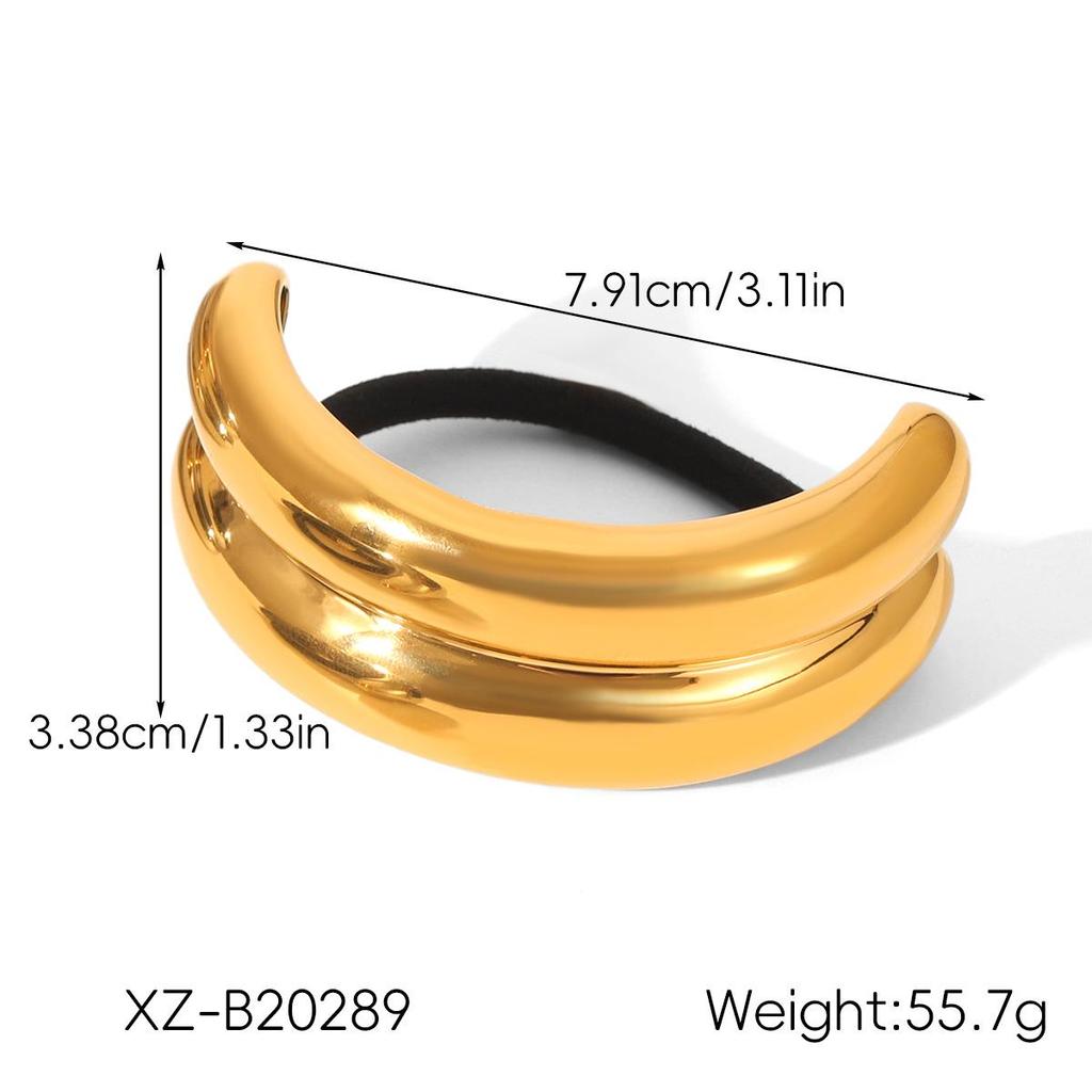 Minimalist Smooth Stainless Steel Hair Tie - Durable, Unique, Bright Hair Rope for Women