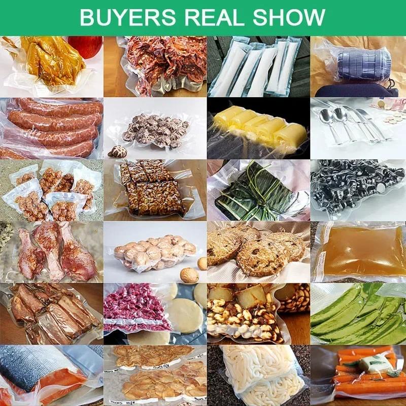 1Roll 12/20x500cm Textured Food Vacuum Storage Packaging Bags for Vacuum Sealer Meat Fruit Vegetable Sous Vide Cooking Bag