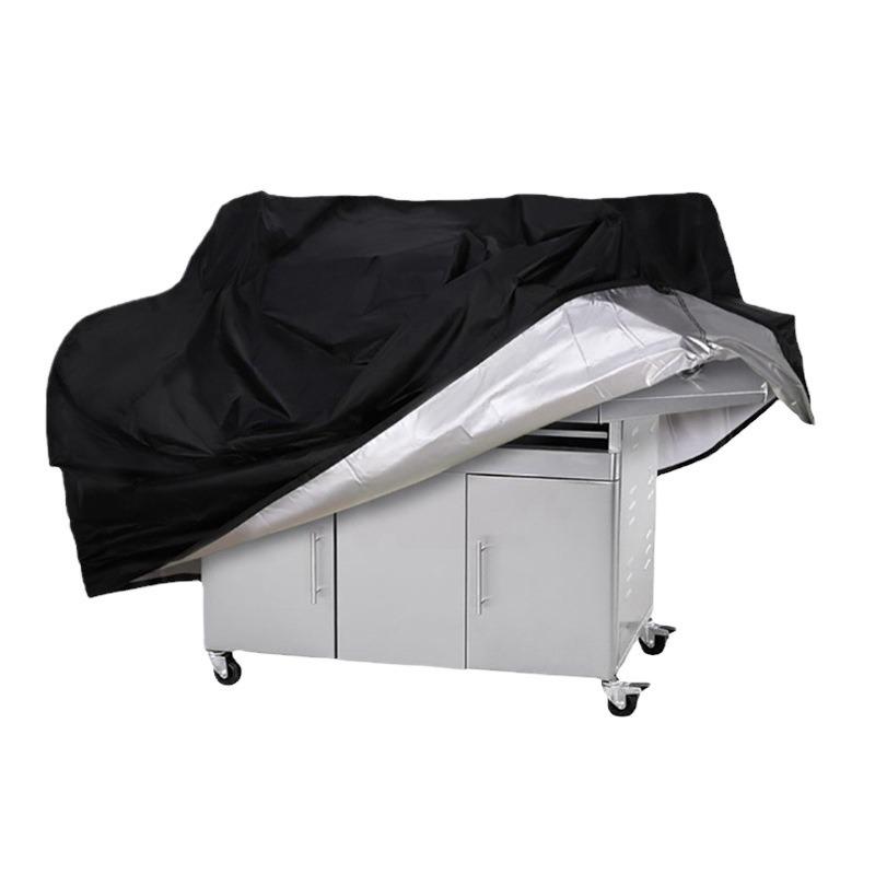 Black Waterproof BBQ Cover Outdoor Barbecue Protection Heavy Duty Anti Dust Rain Barbeque Gas Grill Protective Cover SKFJ001