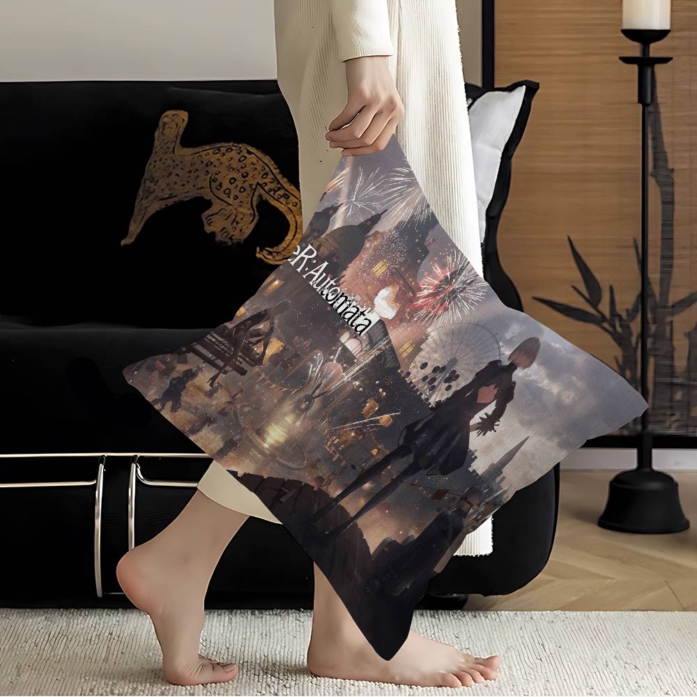 Game Nier Automata 45*45cm Cushion Cover Pillow Cover Decor Pillowcase Home Pillowcase For Couch Pillow