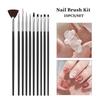 YIKOOLIN Professional Nail Brush Set Manicure Tools Girl Diy Finernail Pattern Accessories Nail Design Painting Phototherapy Pen