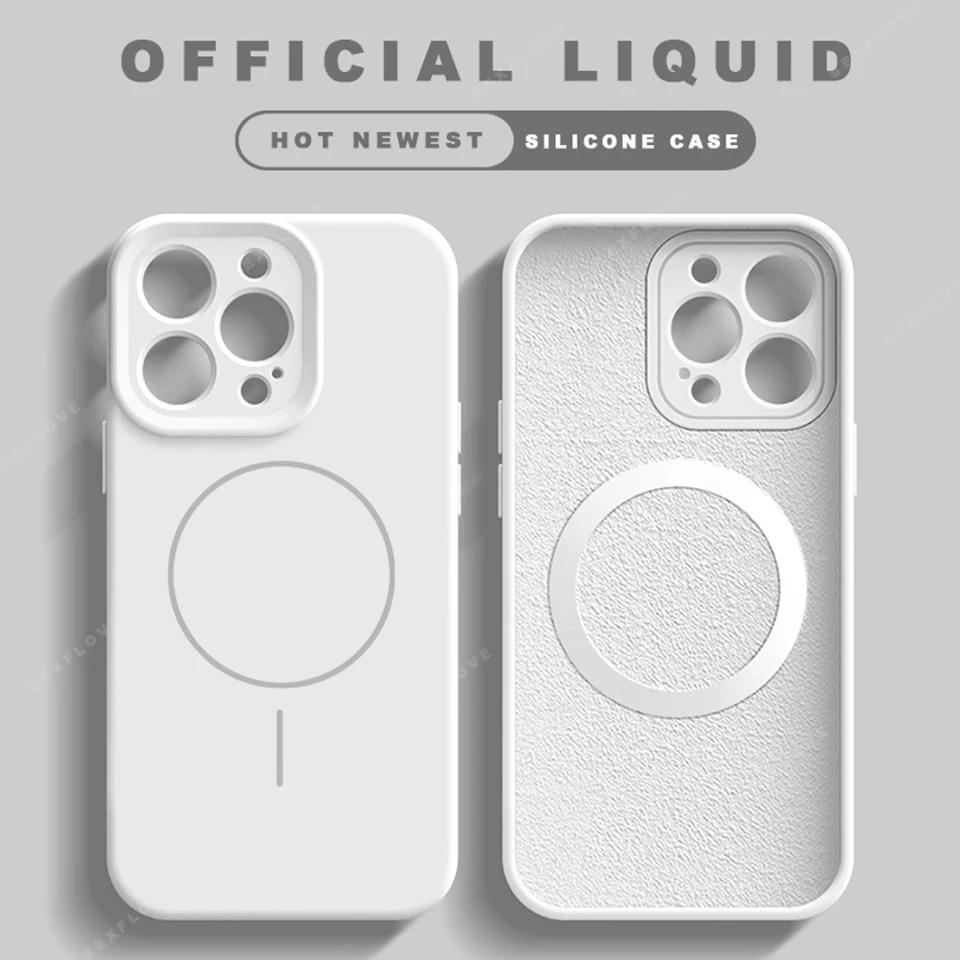

Lanyard Magnetic Phone Case For iPhone 16E 15 14 16 Plus 11 12 13 16 Pro Max Magsafe Wrist Strap Liquid Silicone Protector Cover For iPhone 11