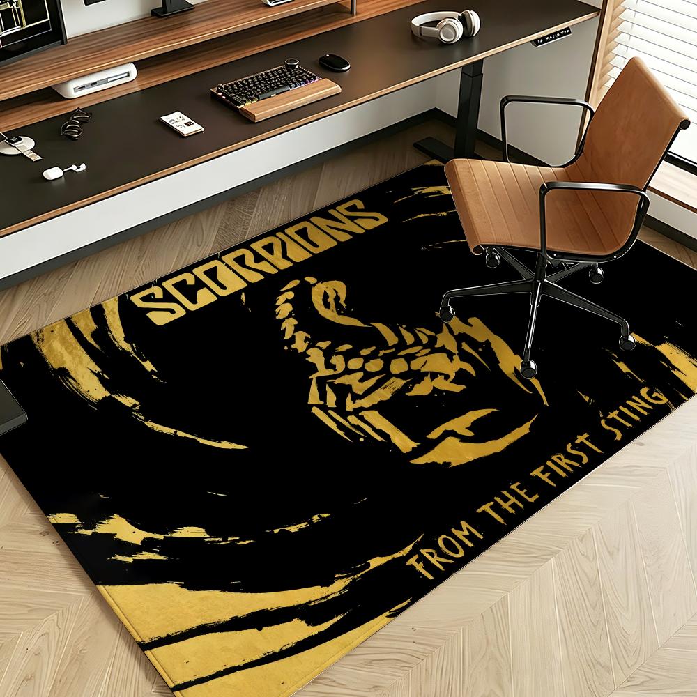 Music S-Scorpions Floor Mat Soft Flannel Entrance Door Mat Non Slip Absorbent Bathroom Bedroom Floor Rug