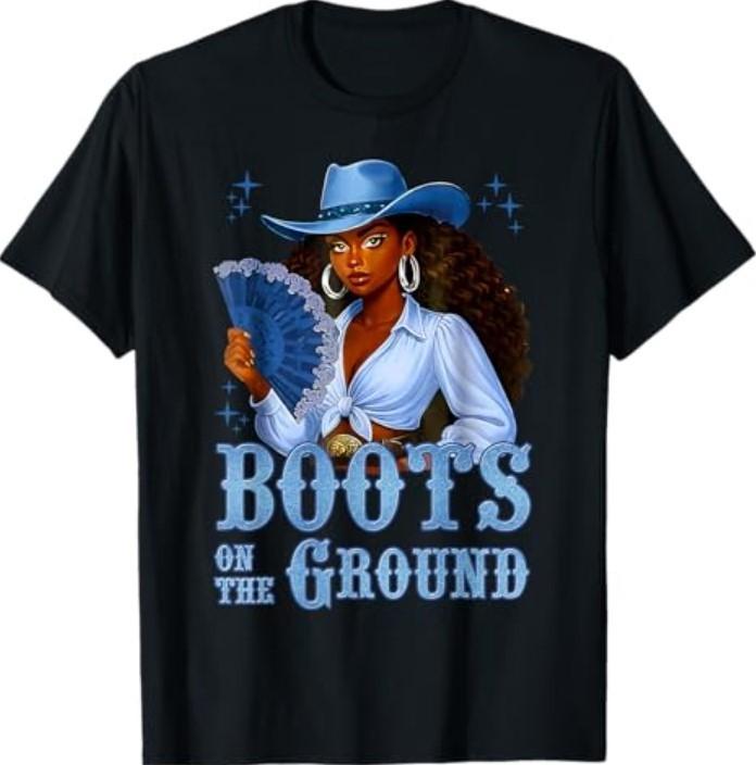 Boots On The Ground Western Cowgirl Rodeo Country Outfits T-Shirt Unisex T-Shirt S