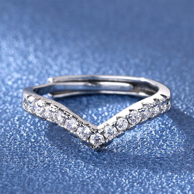 

925 Sterling Silve Gorgeous Shiny Stone Ring For Women Engagement Wedding Luxury High Quality Fine Jewelry minimalist resizable серебряный