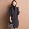 Herbst V-Ausschnitt Langer Strickjacken Pullover Jacke Damen Strickwaren Damen Langarm Lässig Lockerer Pullover Mantel