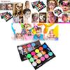Vibrant 15 Color Face Paint Set For Kids Water-soluble Halloween Party Fun