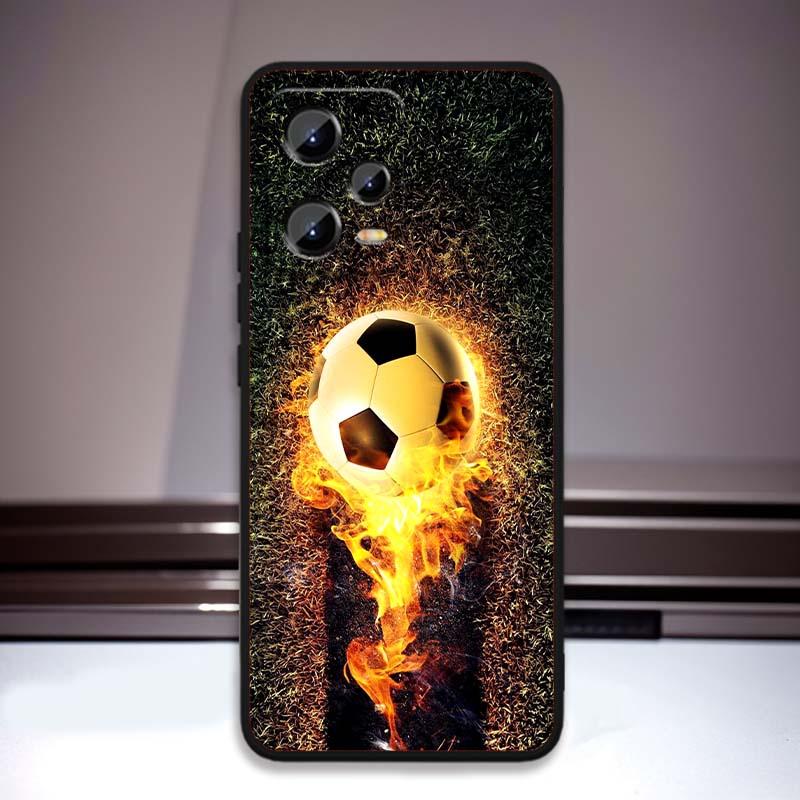 

Fashionable football cool Phone Case For Xiaomi Redmi Note 15 14 13 12 12S 11E 11 11S Pro Plus 4G 5G Black Soft TPU Redmi Note 12 4G