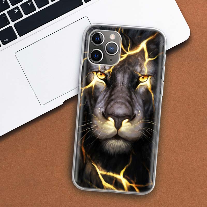 

Чехол для телефона Lion Alpha Male Cub для Apple iPhone 11 12 13 14 Pro 7 XR X XS Max 6 6S 8 Plus + Mini 5 SE, мягкий чехол с принтом iPhone 11