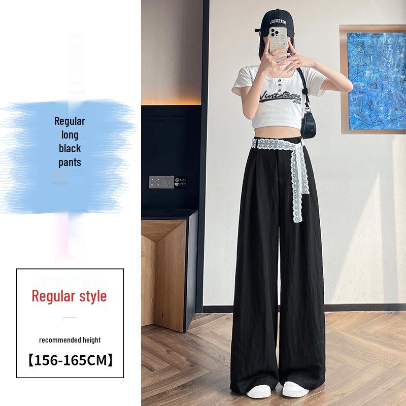 2026 Summer Women's High Waist Ultra-Thin Slim Fit Polyester Pants