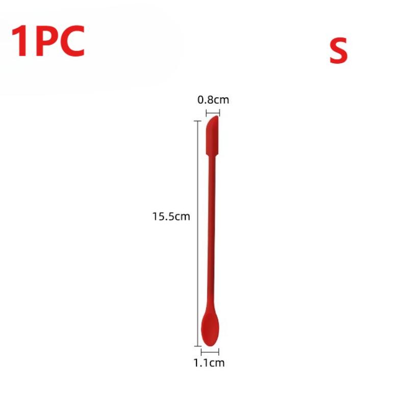 

Food Grade Silicone Double-Headed Spatula,Long Handle Pointed Baking Jam Spreader,Cooking Scraping Spoon Combination Tool