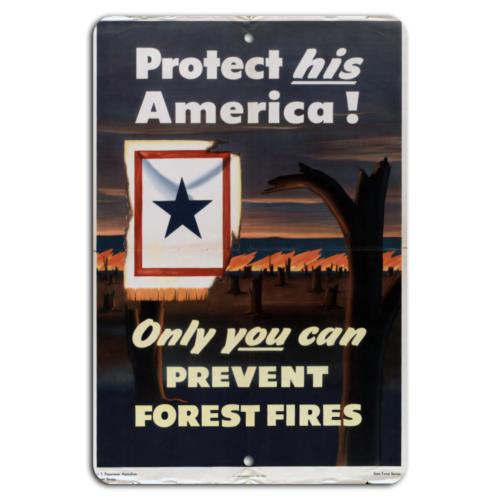 

Protect America Only You Can Prevent Forest FiresAluminumtin sign 20x30cm（7.8x11.8inch）