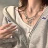 Double Layered Butterfly Hip-Hop Necklace for Women