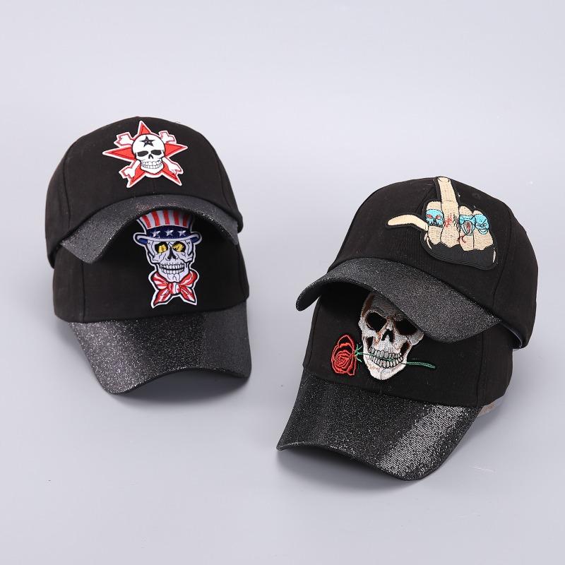 Mei Baseball cap, Halloween atmosphere funny expression hat, personalized skull cap wholesale