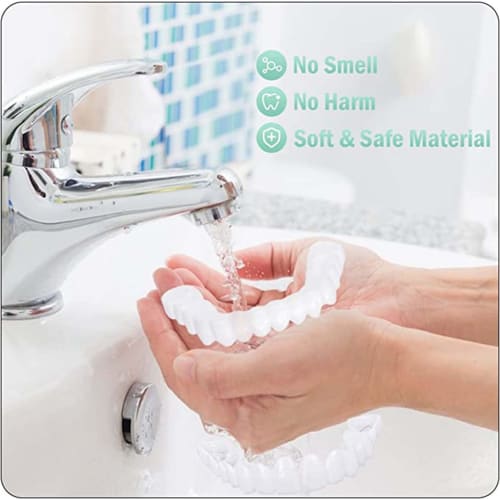 Dentures, Temporary Denture Adhesive, DIY Temporary Denture Adhesive, Easy To Use Upper and Lower Dentures, Adhesive for Men and Women, Instant Dentur