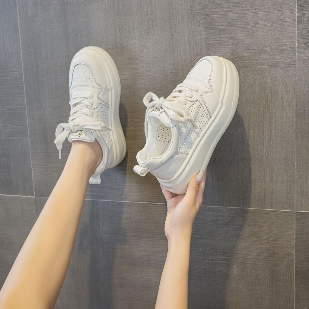 Women's shoes insoles spring and summer 2026 new thick-soled muffin shoes casual board shoes