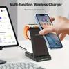 Wireless Charger Stand 3 In 1 Fast Charging Station for iPhone 16 15 14 13 12 Pro Max  iWatch 10/9/8/7/6/5/4/3 Airpods 4/3/2/