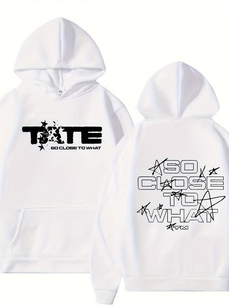 Men'S Casual Oversized Hoodie Long Sleeve Polyester Drawstring Hood Hot Stamping Design Perfect for Fall Winter Sweater Hoodie