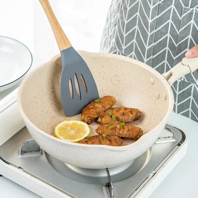 Steak Pancake Cooking Pots Durable Maifan Stone Non-Stick Deep Frying Pan Skillet Home Saucepan Kitchen Cookware Utensil Wok Pan