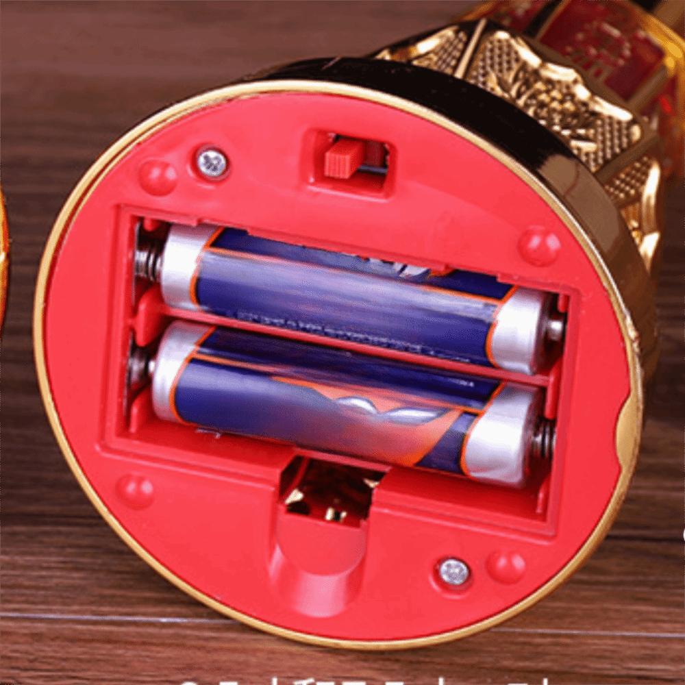 2pcs Red Lotus LED Decor Lamp 9.1x3 In Dual Power Table Light  Yoga Room Furnishing