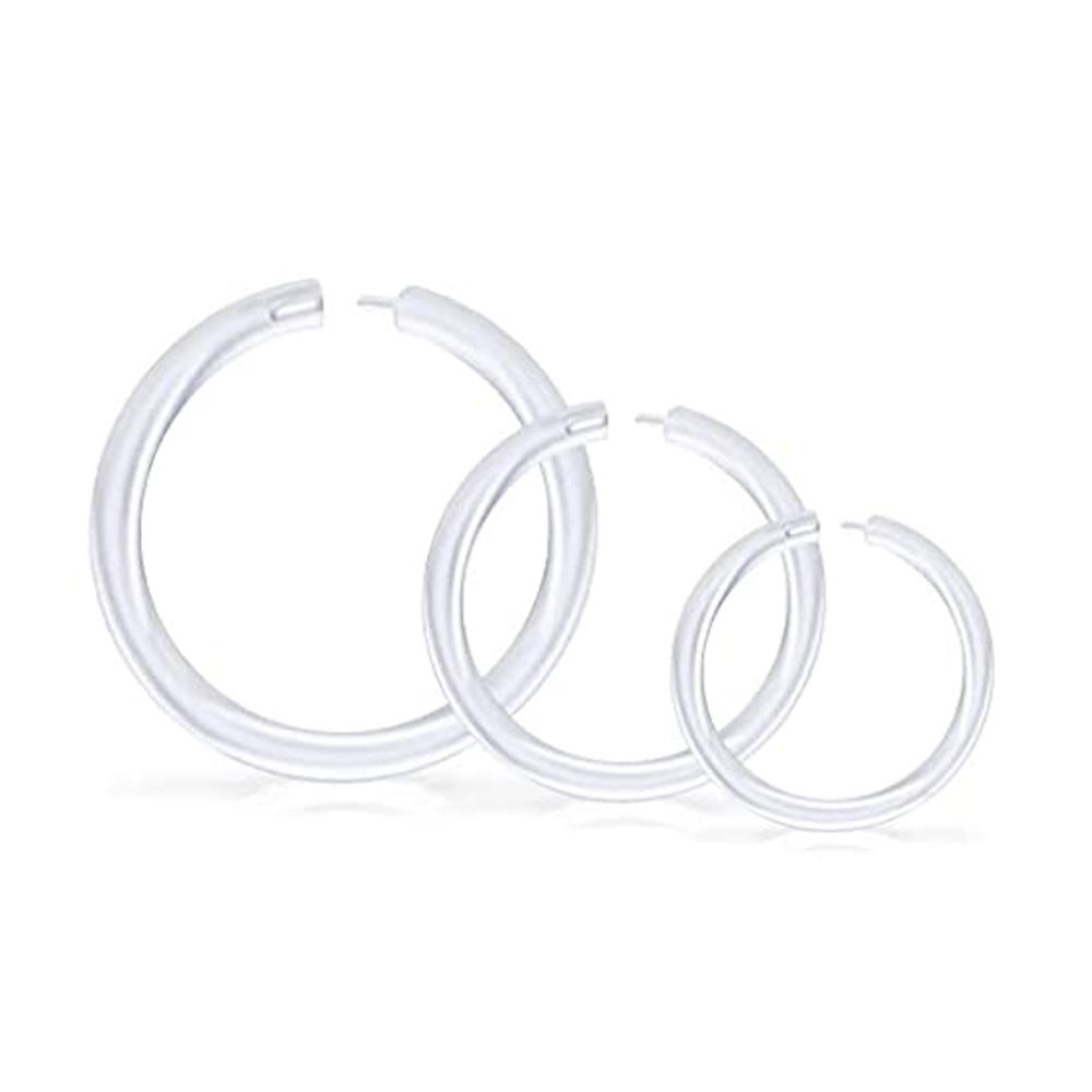 Clear Sports Work Bioflex Helix Tragus Conch Earrings Plastic Medusa Piercing Jewelry Lip Rings Labret Piercing Retainer