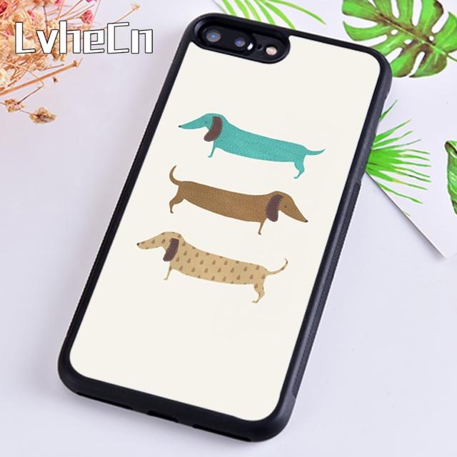 Cartoon Dachshund Sausage Dog Phone Case For iPhone 17 Air 13 12 Cover For Apple 14 15 16 Pro Max Plus Plus