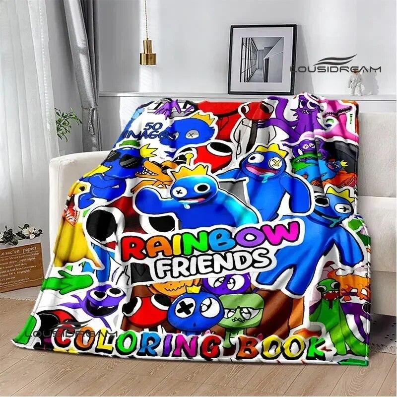 Game Rainbow Friends Cartoon Printed Blankets Warm Flange Blanket Picnic Blanket Blankets for Beds Bed Linings Birthday Gift